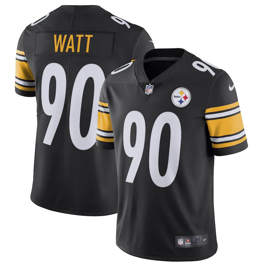 Men Pittsburgh Steelers #90 T.J. Watt Nike Black Vapor Untouchable Limited NFL Jersey->pittsburgh steelers->NFL Jersey